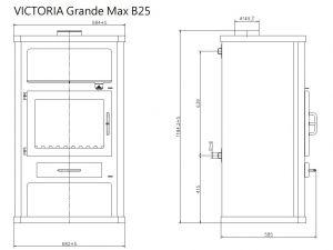 Krbová kamna s výměníkem VICTORIA Grande Max B25 odborný prodejce levně!