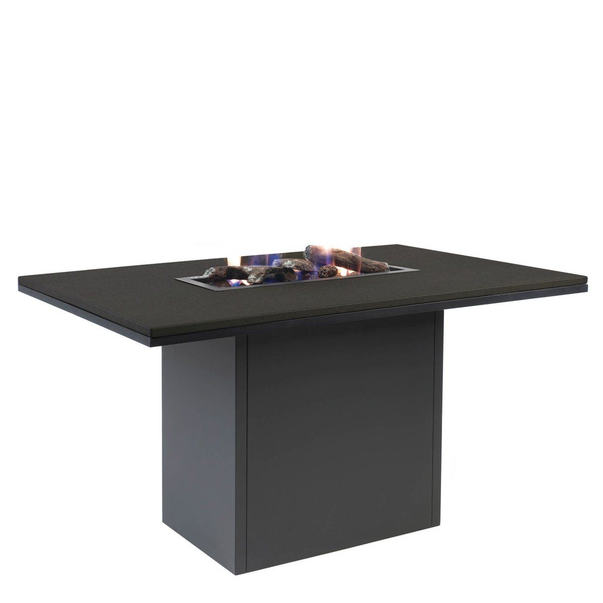 Stůl s plynovým ohništěm Cosiloft 120, černý rám, černá deska odborný prodejce levně!