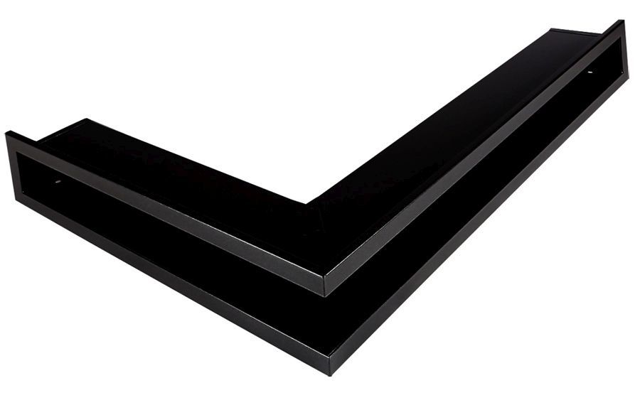 AMSTAL Krbová mřížka OTEVŘENÁ rohová levá 60x40x6 cm, černý mat odborný prodejce levně!