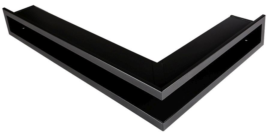 AMSTAL Krbová mřížka OTEVŘENÁ rohová pravá 60x40x6 cm, černý mat odborný prodejce levně!